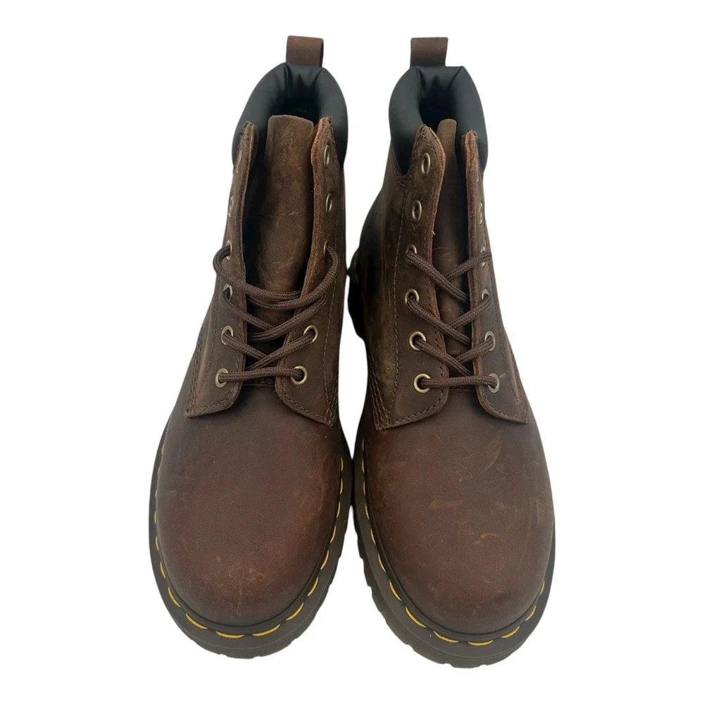 Dr Martens 939 Ben Boots Mens 8 Womens 9 Brown Leather‎ Lace Up Soft Toe Doc
